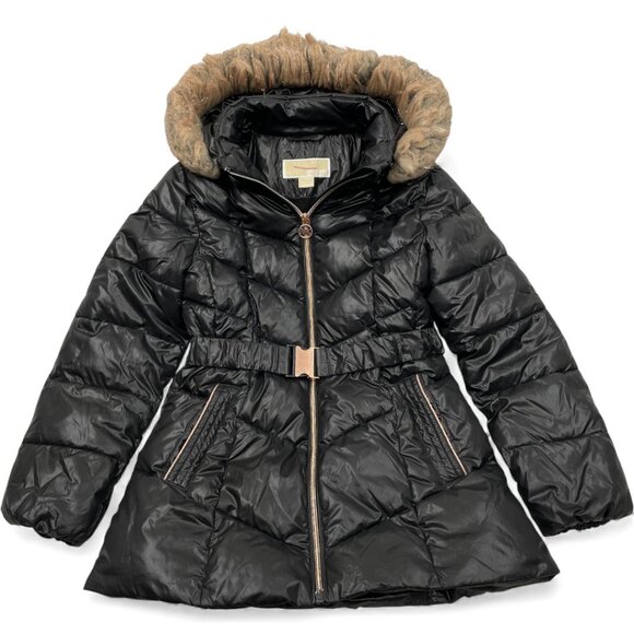 Michael Kors Puffer Removable Hood Winter Coat Jacket Parka Girls Kids 10-12 - Picture 4 of 14